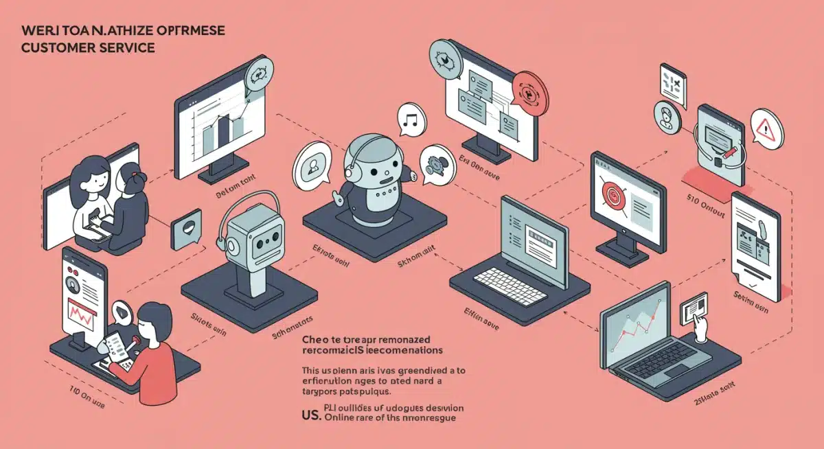 Infographic detailing AI customer service optimization points for US retailers.