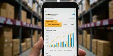 Amazon FBA seller analyzing fee changes on smartphone