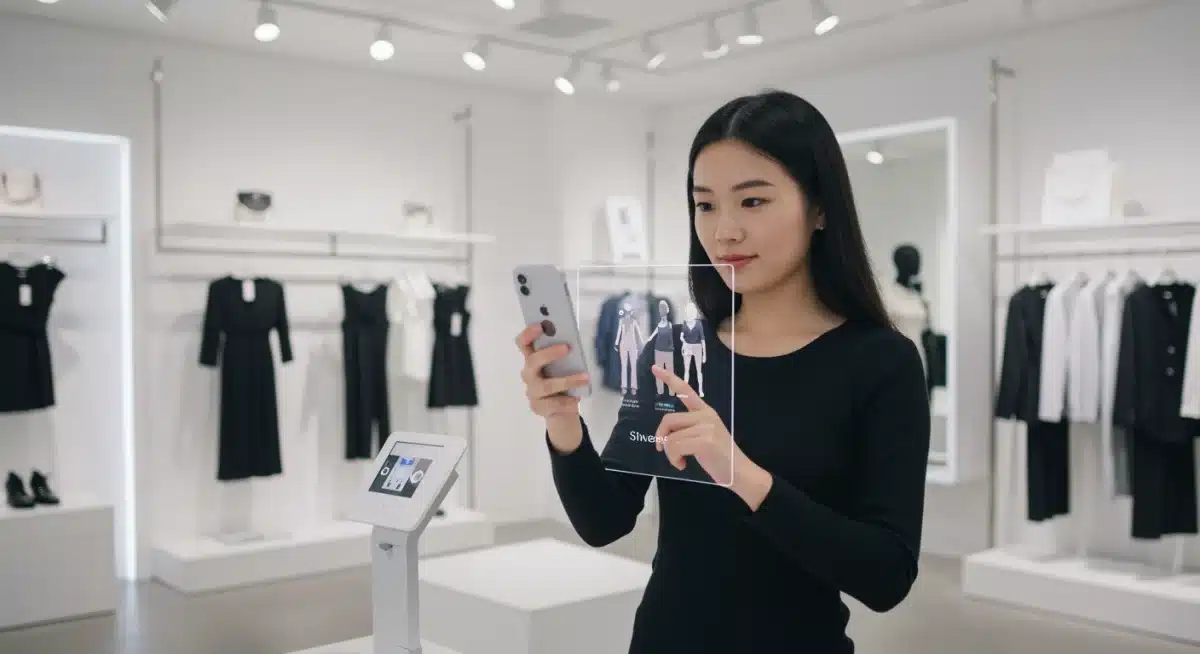 Consumer engaging with augmented reality for a personalized shopping experience