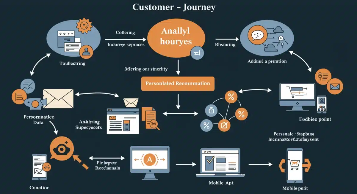 Data flow diagram for personalized customer journey in retail