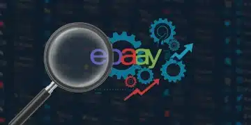 Stylized gears and arrows over an eBay logo, representing an algorithm shift and seller visibility.