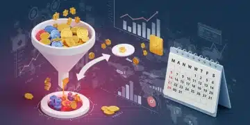 Illustration of a sales funnel showing effective lead nurturing converting prospects into customers by March 2025.