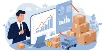 Retailer analyzing shipping cost data for 2025 updates