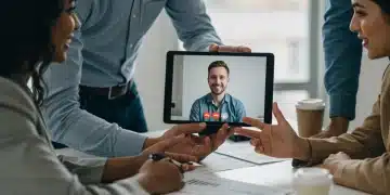 Sales team using video to engage prospects effectively
