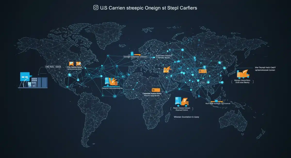Complex supply chain network illustrating logistics optimization